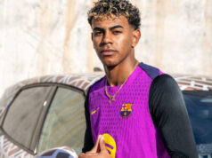 Os jogadores do Barcelona estão testando este Cupra que ainda não está à venda, mas Lamin Yemal só conseguiu assistir