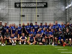 Os Canterbury Bulldogs treinam nas instalações do Las Vegas Raiders