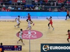 Cesta impressionante do zagueiro Malcolm no Hapoel – Armani (Vídeo)