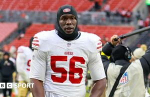 Kevin White: O atacante defensivo do San Francisco 49ers passa por uma cirurgia após levar um tiro no tornozelo