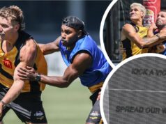 AFL Origins: O apelido para o exercício de treinamento de WA apareceu como Jordan Clark Tech Fitness Box