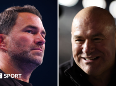 Conor Beane: Eddie Hearn avisa boxeador como Dana White ‘humilhou’ o campeão do UFC Tom Spinal