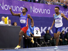 Jeremiah Azu selou uma dupla corrida de ouro em Birmingham