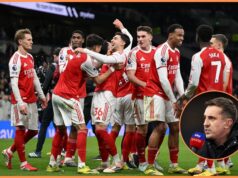 A estrela do Arsenal, Gyokeres, é elogiada por Neville após a vitória no Tottenham