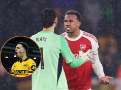 O grande erro de David Raya custou ao Arsenal e os Wolves empataram nos acréscimos