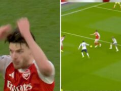 Declan Rice sofre um ‘caso Gerrard’ no caro erro do Arsenal contra o Tottenham