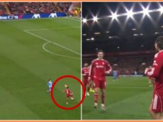 Dominik Szoboszlai marca após assistência de Mohamed Salah