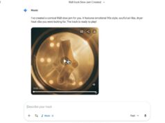 Criador de música com IA do Google para o aplicativo Gemini