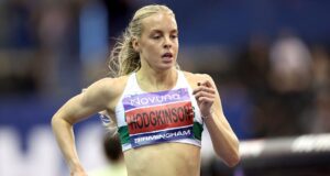 Keely Hodgkinson diz que o recorde mundial dos 800m indoor é “para mim”.