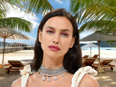 A ex de Bradley Cooper, Irina Shayk, passa o dia em Miami Beach de biquíni: fotos