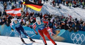 O norueguês Johannes Kleebo conquista a 5ª medalha de ouro dos Jogos no cross country. A América fica com a prata.