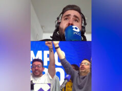 A reação de Manolo Lama no Bernabéu ao saber do gol do filho em Granada-Valladolid