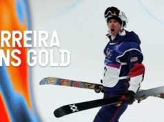 Kenworthy, da GB, está em sexto, com Ferreira conquistando o ouro no halfpipe no freeski.