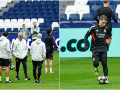 Mourinho e Prestini saem para treinar no Bernabéu