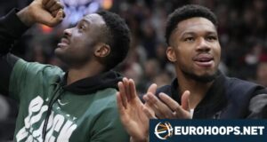 Giannis teve um treino promissor antes do jogo antes da derrota desigual para o Bucks.