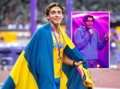 O fenômeno polar Mondo Duplantis mostra seu talento como cantor na televisão sueca.