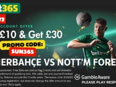 Bônus de £ 30 para Fenerbahce x Nottingham Forest com SUN365