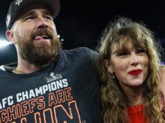 Travis Kelce faz referência à música ‘Wood’ de Taylor Swift na postagem do Dia dos Namorados