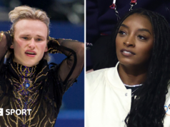 Jogos Olímpicos de Inverno de 2026: Illya Malinin conhece Simone Biles após desgosto na patinação artística