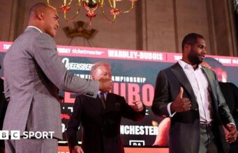 Wardley x Dubois: Daniel Dubois se recusa a dar um soco no campeão mundial Fabio Wardley após confronto