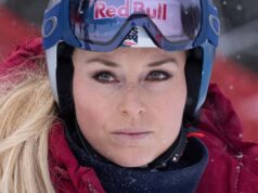 Lindsey Vonn ao ser criticada por competir