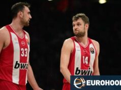 Olympiakos sem Wesenkov e Milutinov em Kaunas.