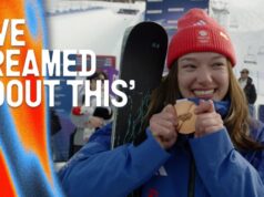 ‘Eu estou tão feliz!’ – Halfpipe Aitken da GB encantado com a medalha de bronze.