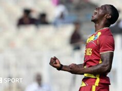 Copa do Mundo T20: Índias Ocidentais venceram a Itália por 42 corridas em Eden Gardens