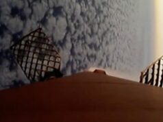 A cena se passa neste épico lançamento do foguete SpaceX