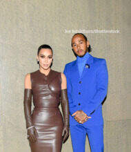 Lewis Hamilton sai com Kim Kardashian depois que a estrela do reality voou para o Reino Unido para passar a noite com o piloto de F1 no luxuoso country club