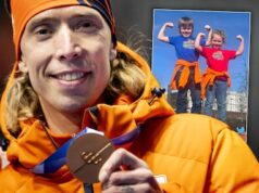 Graças a Brent (7 anos) e Barbara (5 anos), o pai Jorrit Bergsma viveu um dia que nunca esquecerá: ‘Foi pura felicidade.’