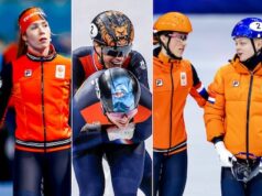 Muitos holandeses competem: são entregues 1.500 metros de pista e uma medalha final de pista curta.