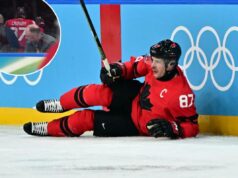 Os patins de Sidney Crosby sinalizam a positividade do Canadá antes do confronto com os Estados Unidos pelo ouro olímpico no hóquei