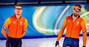 O atual campeão Kjeld Nuis foi o último holandês a competir nos 1500m olímpicos, com Jordan Stolz na final.