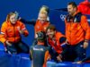 A pura euforia de Xandra Velzeboer e Jens van ‘t Wout: ‘Acabei de pensar no quanto adoro patinação de velocidade em pista curta’