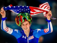 Snoop Dogg, Simone Biles e mais estrelas torcem pelo americano Jordan Stolz por dar à luz em Milão.