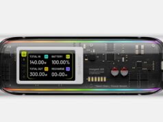 O novo banco de energia do Sharege pode carregar dois laptops enquanto faz um show de luzes