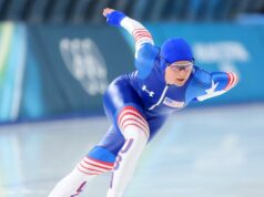 Brittany Bowe não ganhou medalha na corrida de patinação de velocidade mais forte