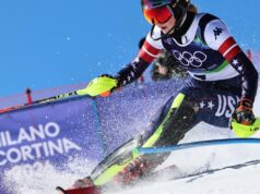 Mikaela Shiffrin conquistou a medalha de ouro na prova de slalom nas Olimpíadas de Milão-Cortina