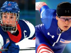 Hilary Knight e Brittany Bowe ficam noivas antes do jogo de hóquei pela medalha de ouro