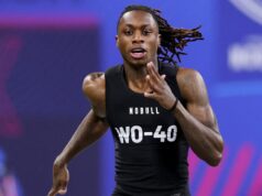 Recordes combinados da NFL: 40 mais rápidos, mais repetições de supino, vertical mais alto, mais