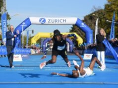 Eles correram os 42.195 quilômetros e o vencedor foi determinado por foto final