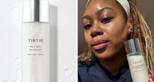 O toner de arroz para pele de leite da TirTir preenche as rugas e diminui os poros