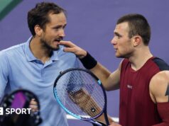 Indian Wells: Jack Draper punido com polêmica chamada de obstrução enquanto Daniel Medvedev encerra a defesa do título britânico