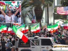 Iranianos-americanos comemoram nas ruas de Los Angeles