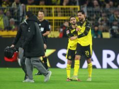 O capitão do Dortmund, Emre Can, está sofrendo de uma ruptura do ligamento cruzado anterior no final da temporada