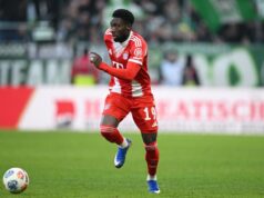 Alphonso Davies voltou de lesão contra a Atalanta pela Liga dos Campeões