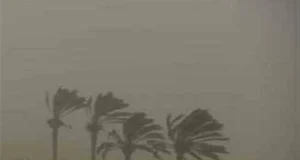 Uma tempestade de poeira atingiu a província do Sinai do Norte