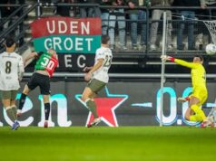 A vantagem do NEC durou pouco: Saibari abriu caminho para o empate do PSV nas semifinais.