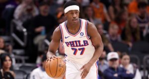 VJ Edgecombe, do 76ers, ficou fora de pelo menos 1 jogo devido a lesão.